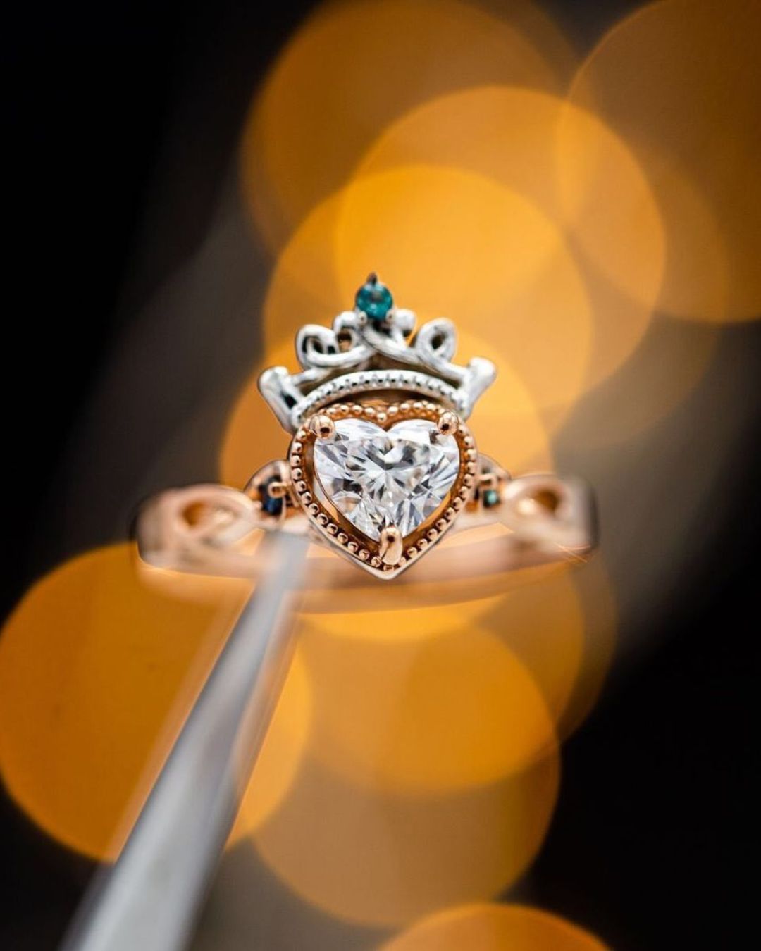 unique engagement rings heart rings