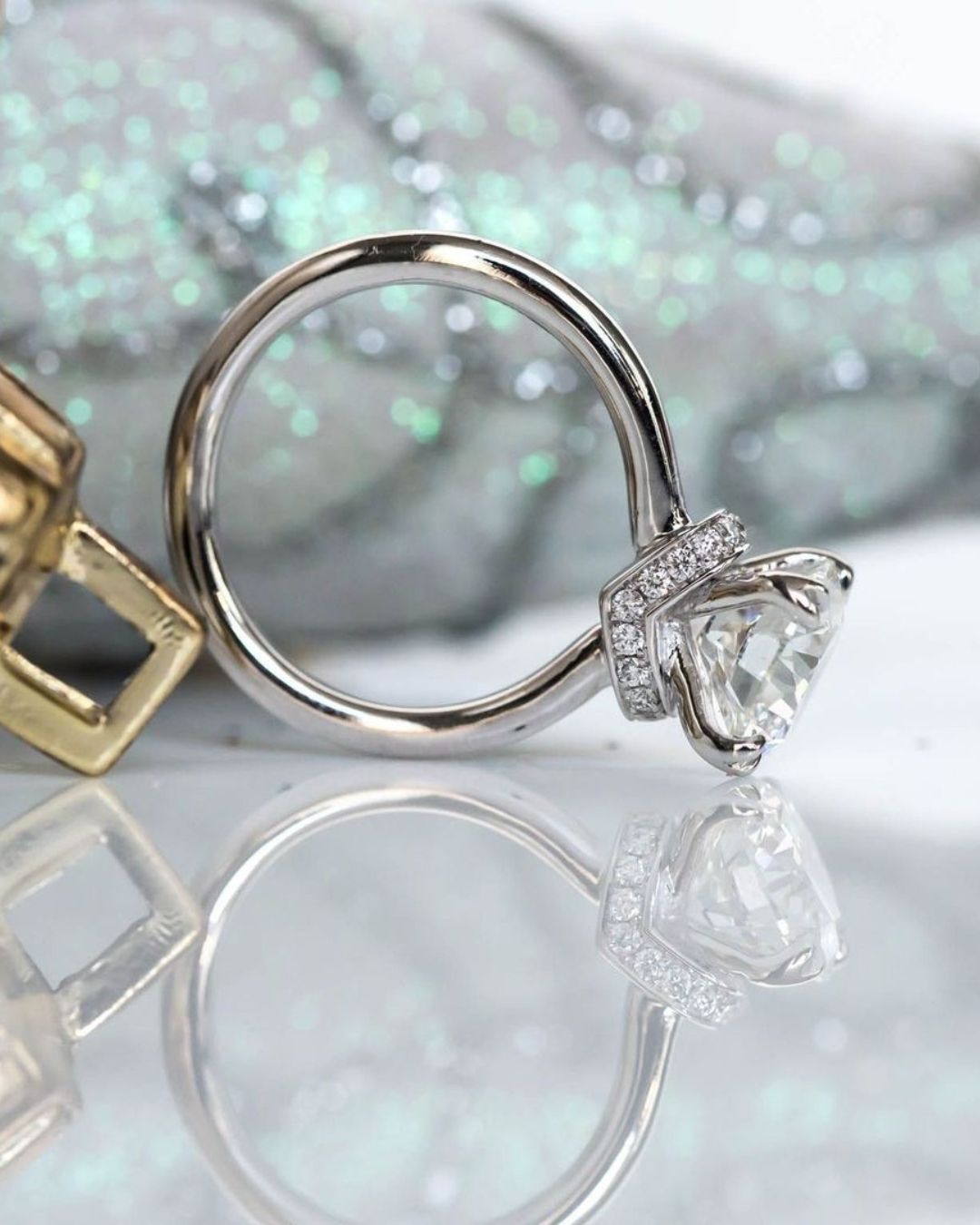 unique engagement rings round cut rings