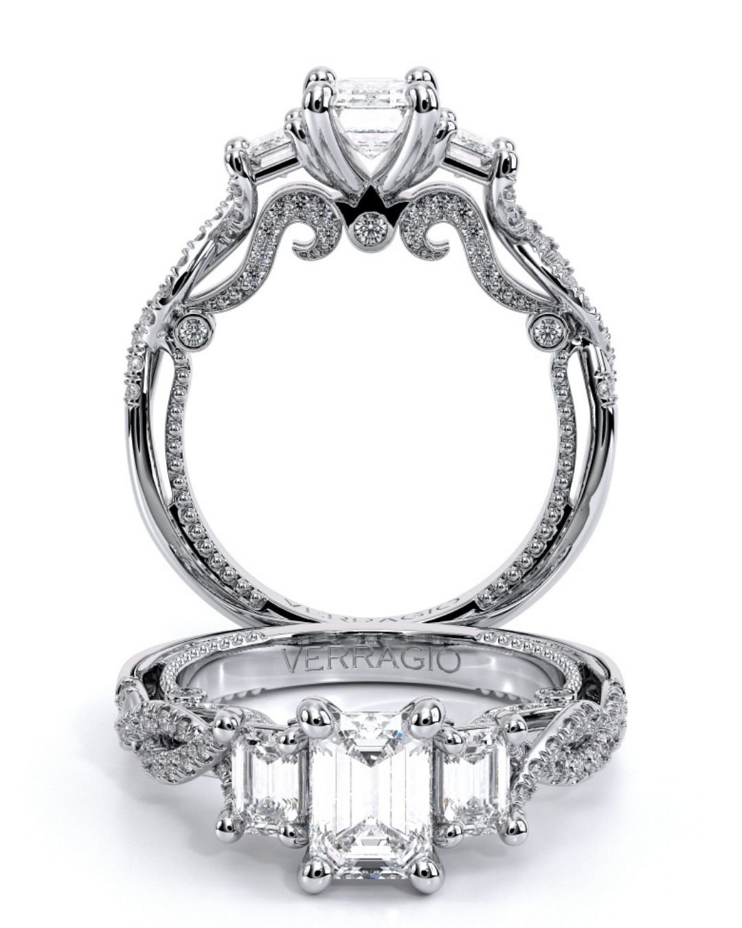 unique engagement rings three stone diamond rings