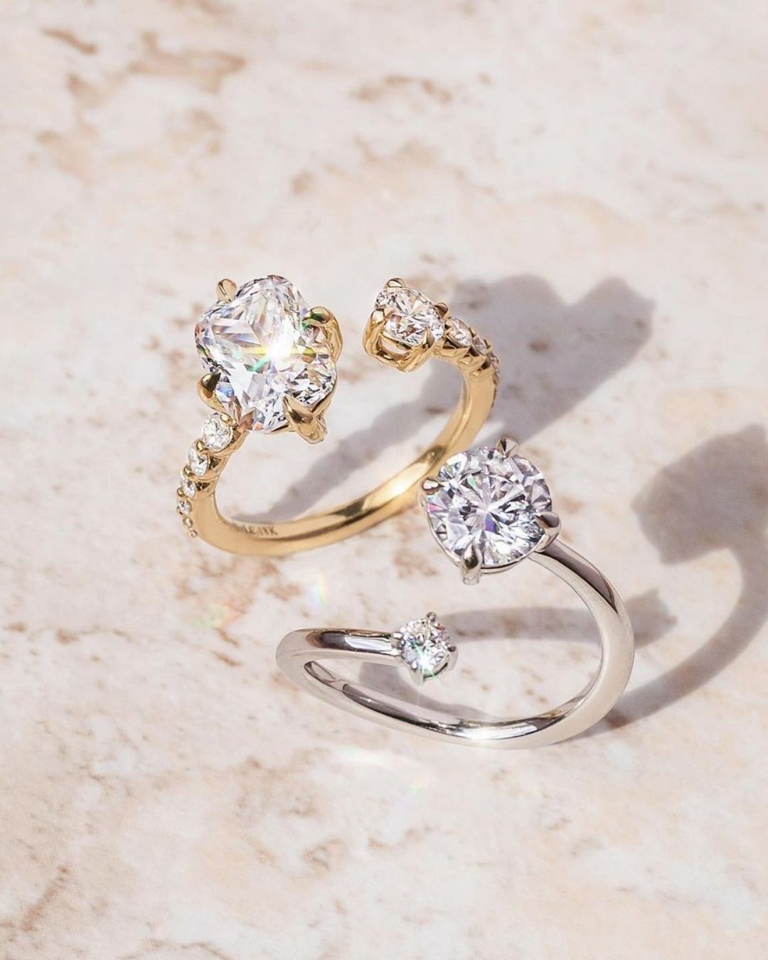unique engagement rings with diamonds