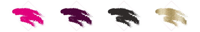wedding colors palette combination combo hot pink eggplant purple black gold