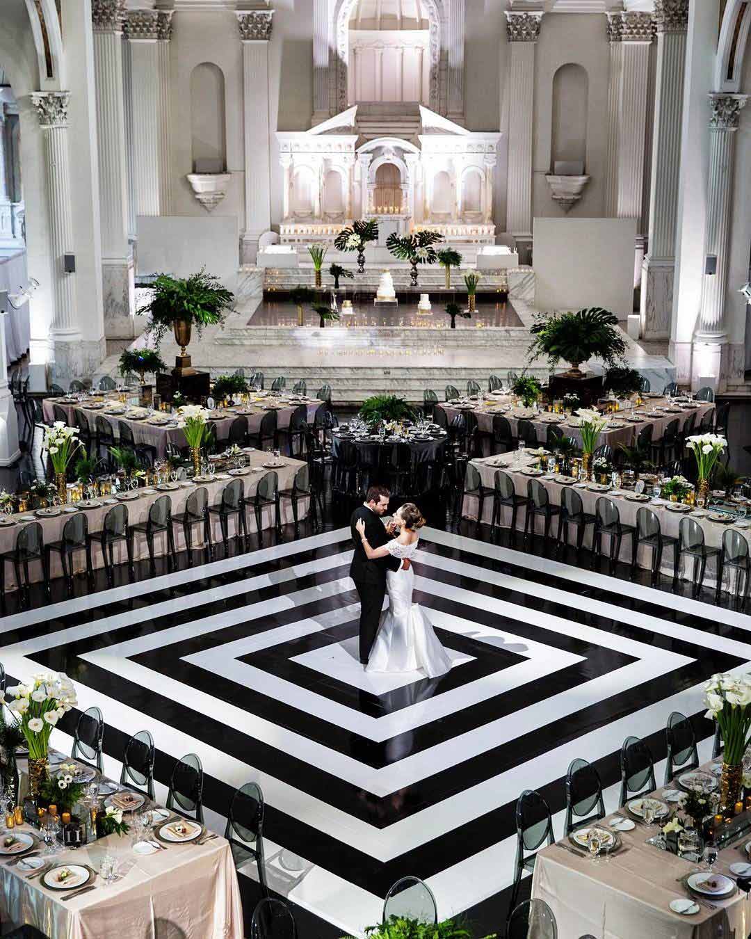 black and gray wedding