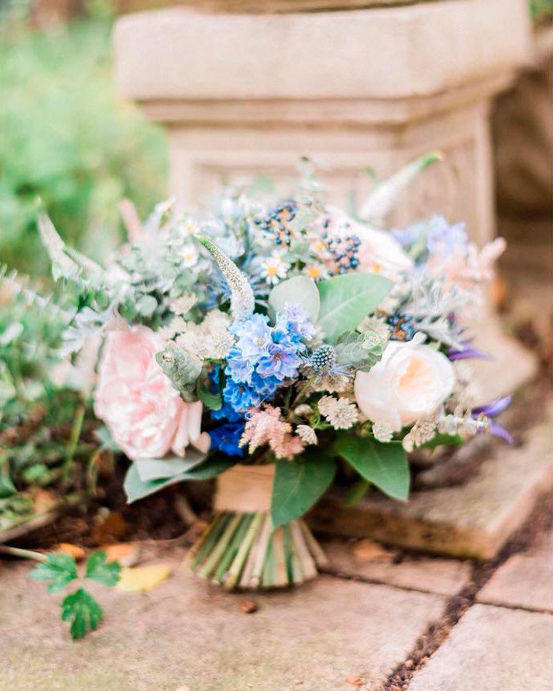 blue and white bouquet