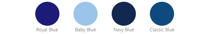 blue and white wedding colors shades palette combination