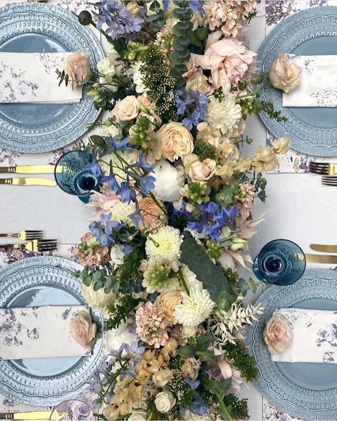 fall wedding colors gray navy table decor