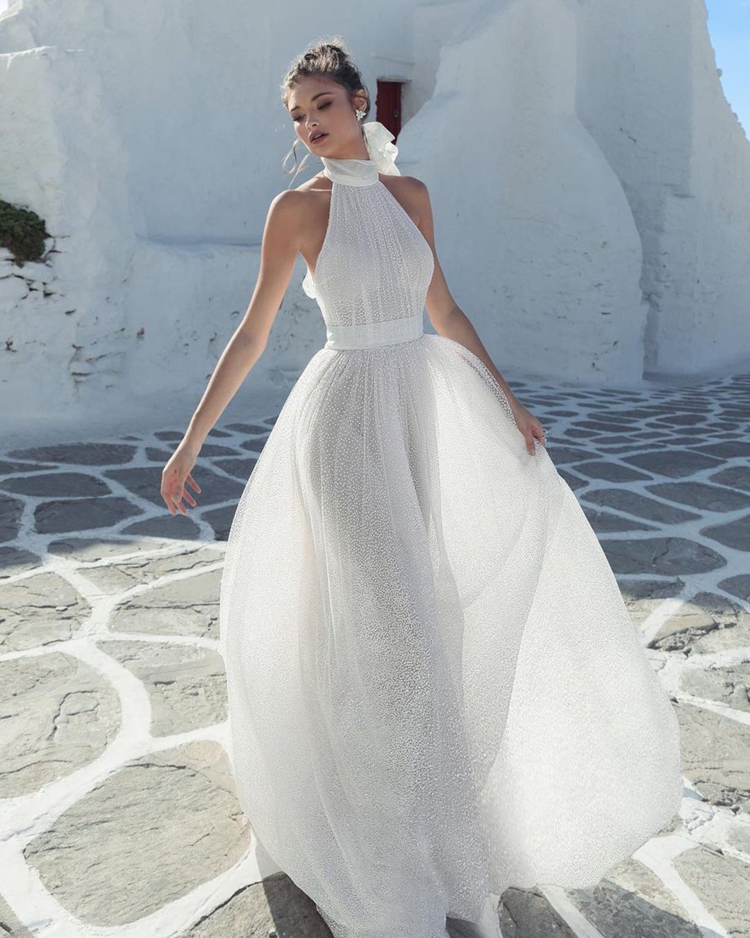 grecian style wedding gown