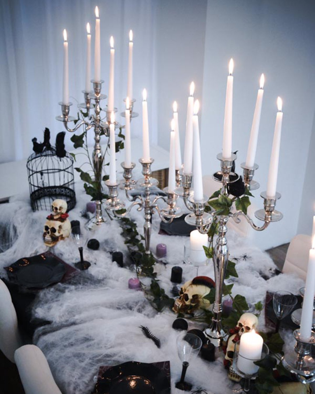halloween bridal shower ideas amazing dinner table with candles nathye_lamarieeencolere