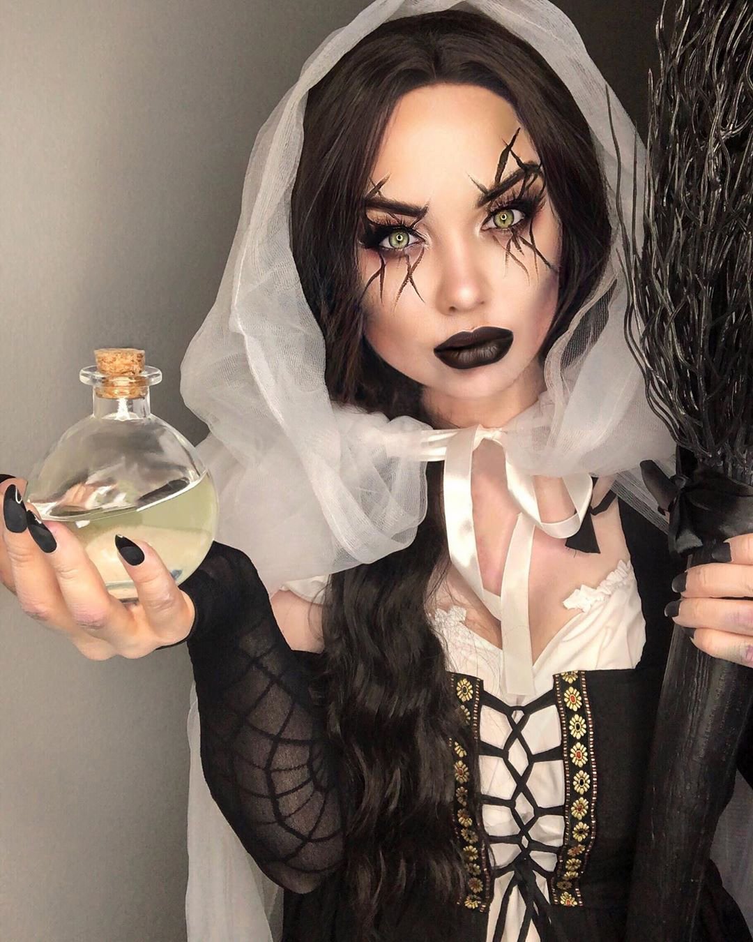 halloween bridal shower ideas makeup and image of a witch _theshakercottage_