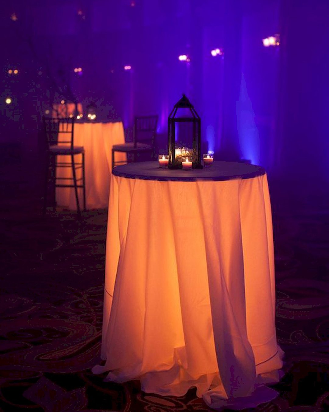 halloween bridal shower ideas tall table with lights