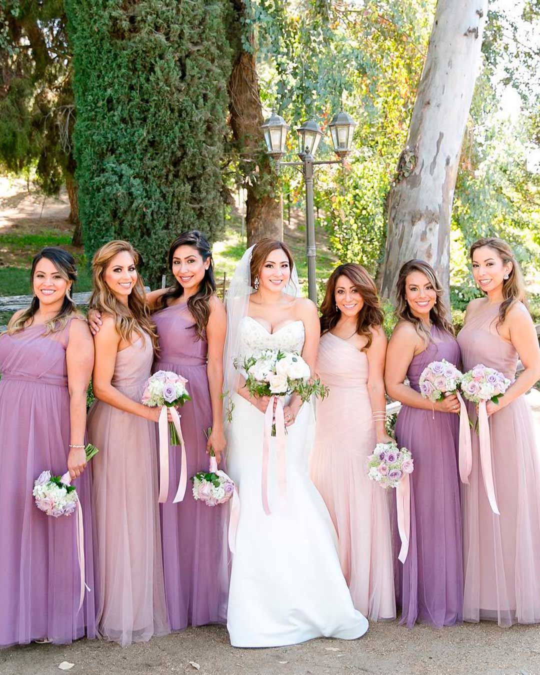 lavender wedding colors bridesmaids dress