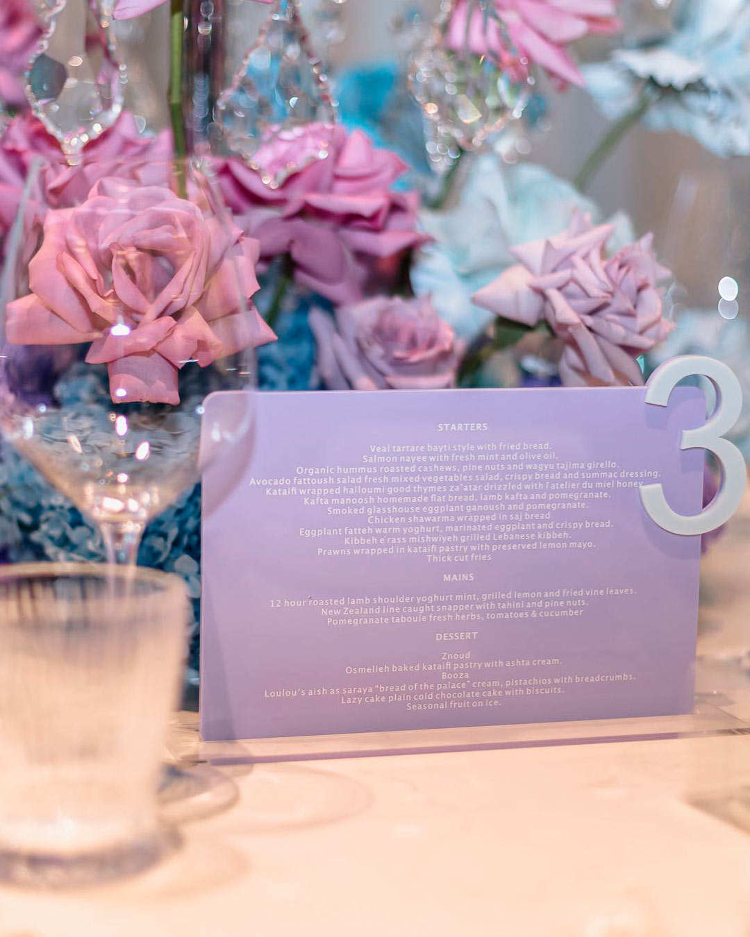 lilac wedding colors card