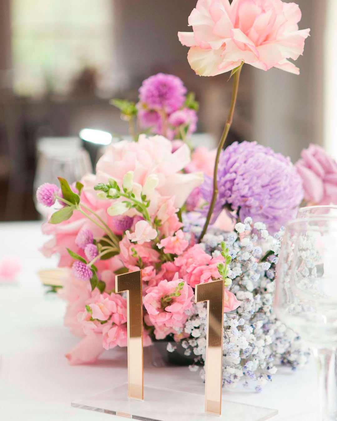 lilac wedding colors centerpiece decor