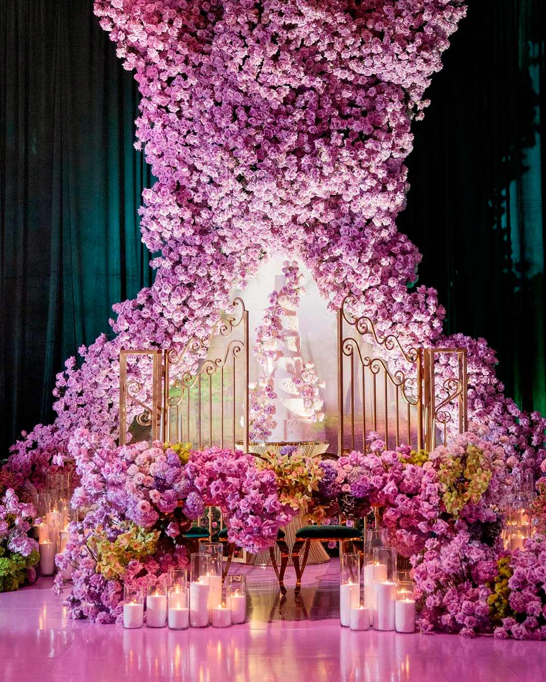 lilac wedding colors reception decor