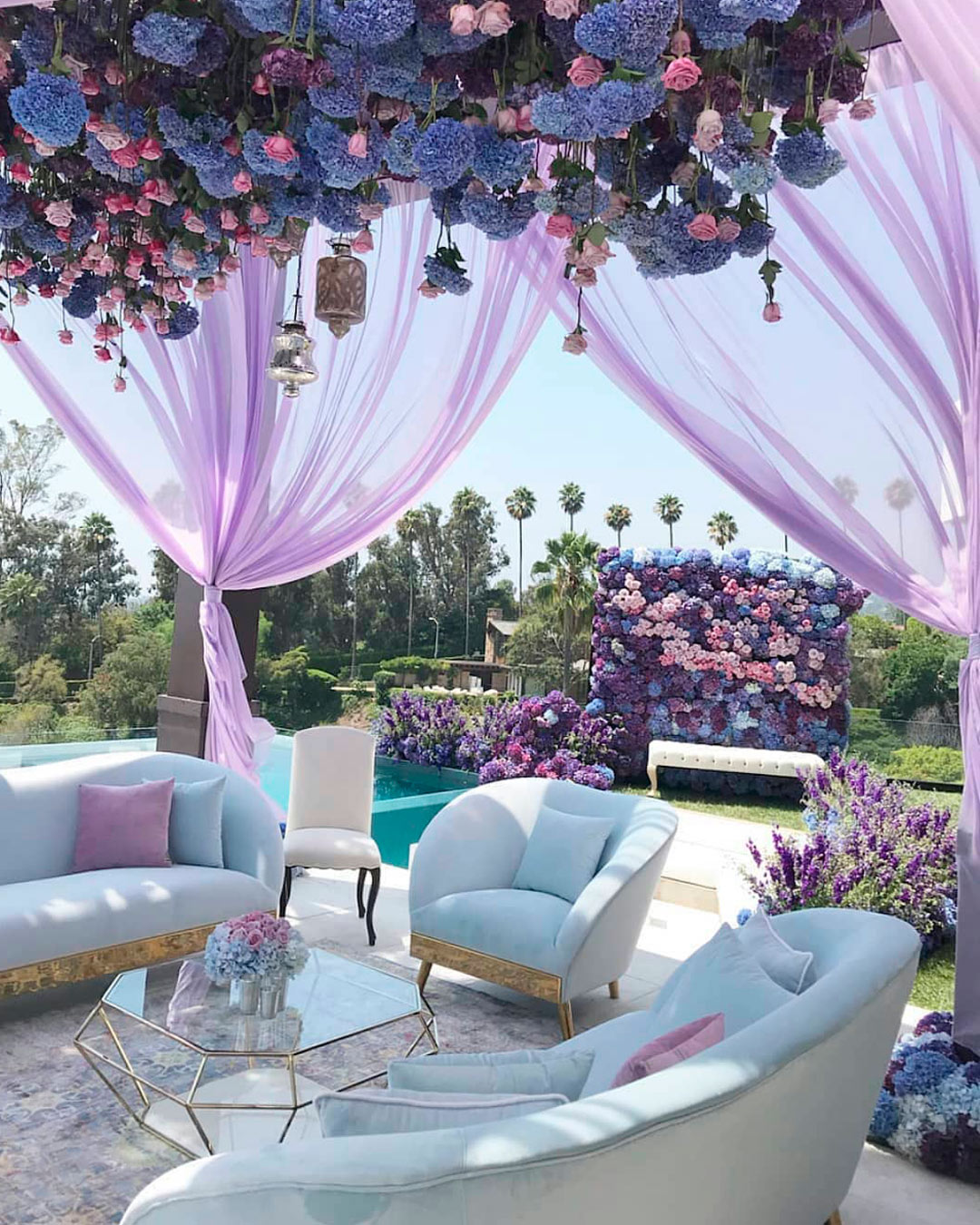 lilac wedding colors reception decor