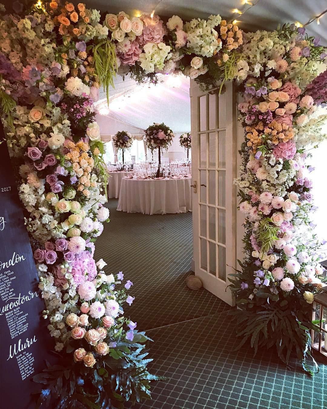 must have wedding photos flowered arch in the wedding reception planet flowers