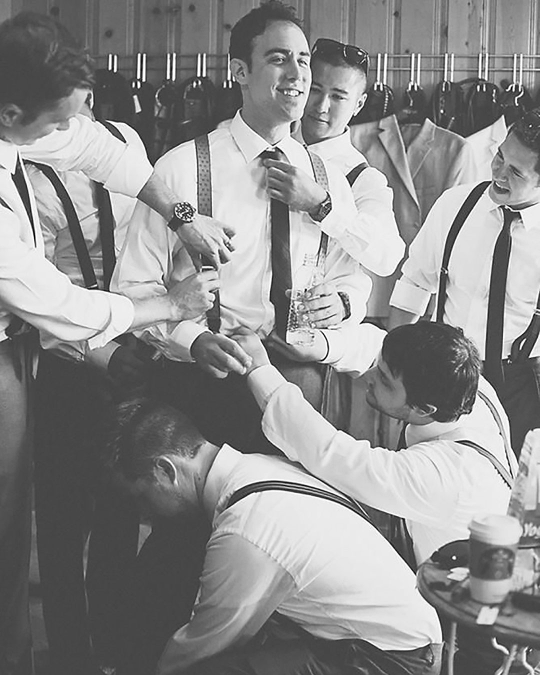 must have wedding photos groom getting ready-with groomsmen anthem photography
