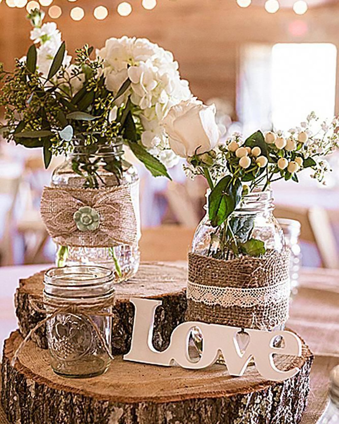 must have wedding photos in wedding album centerpieces in rustic style brandy angel photography 2