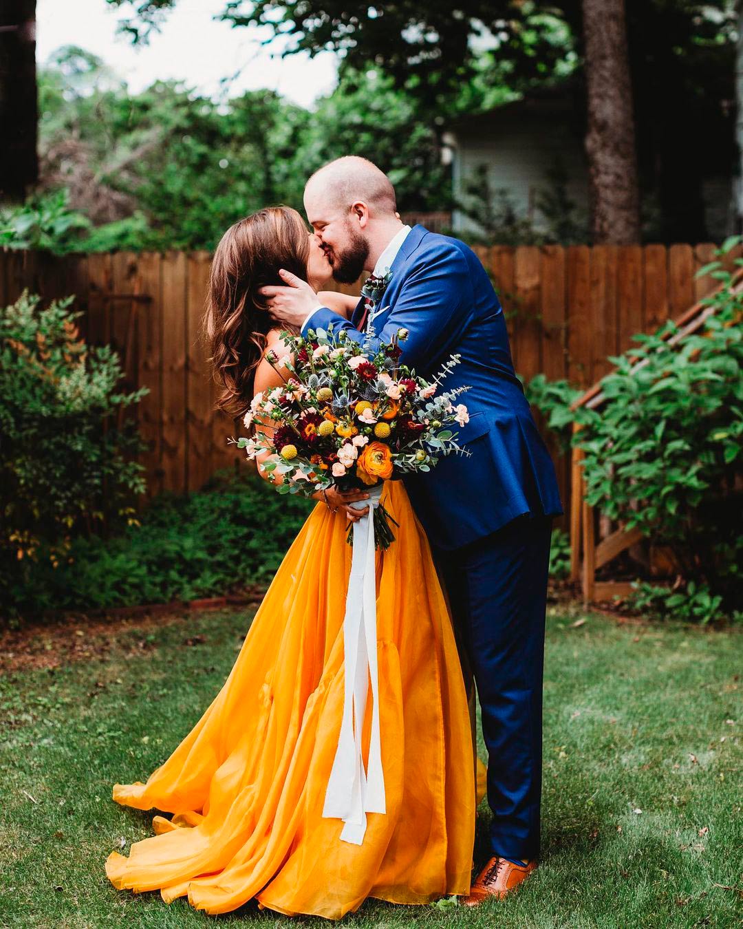 pantone color 2021 orange blue bride groom