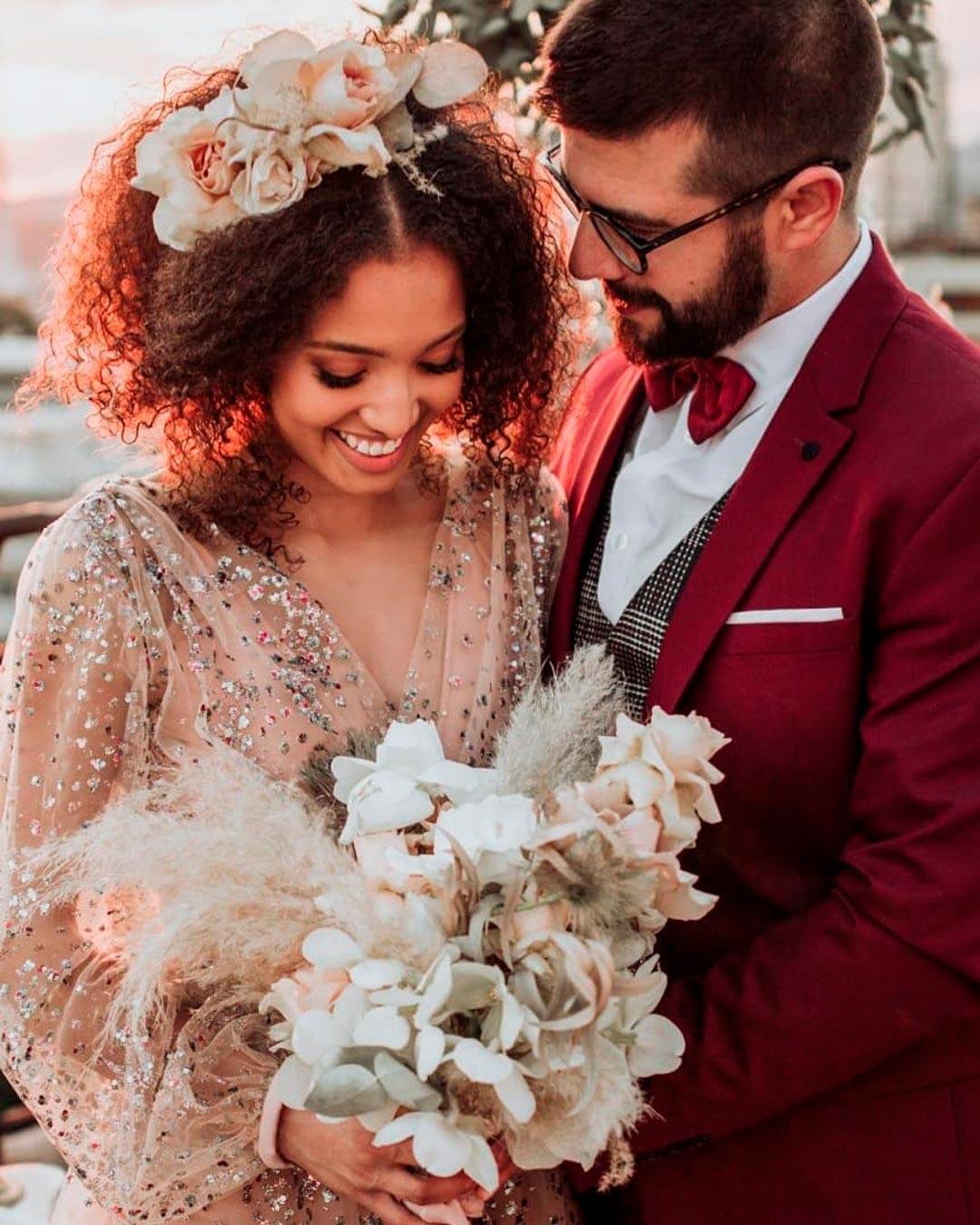 white wedding attire