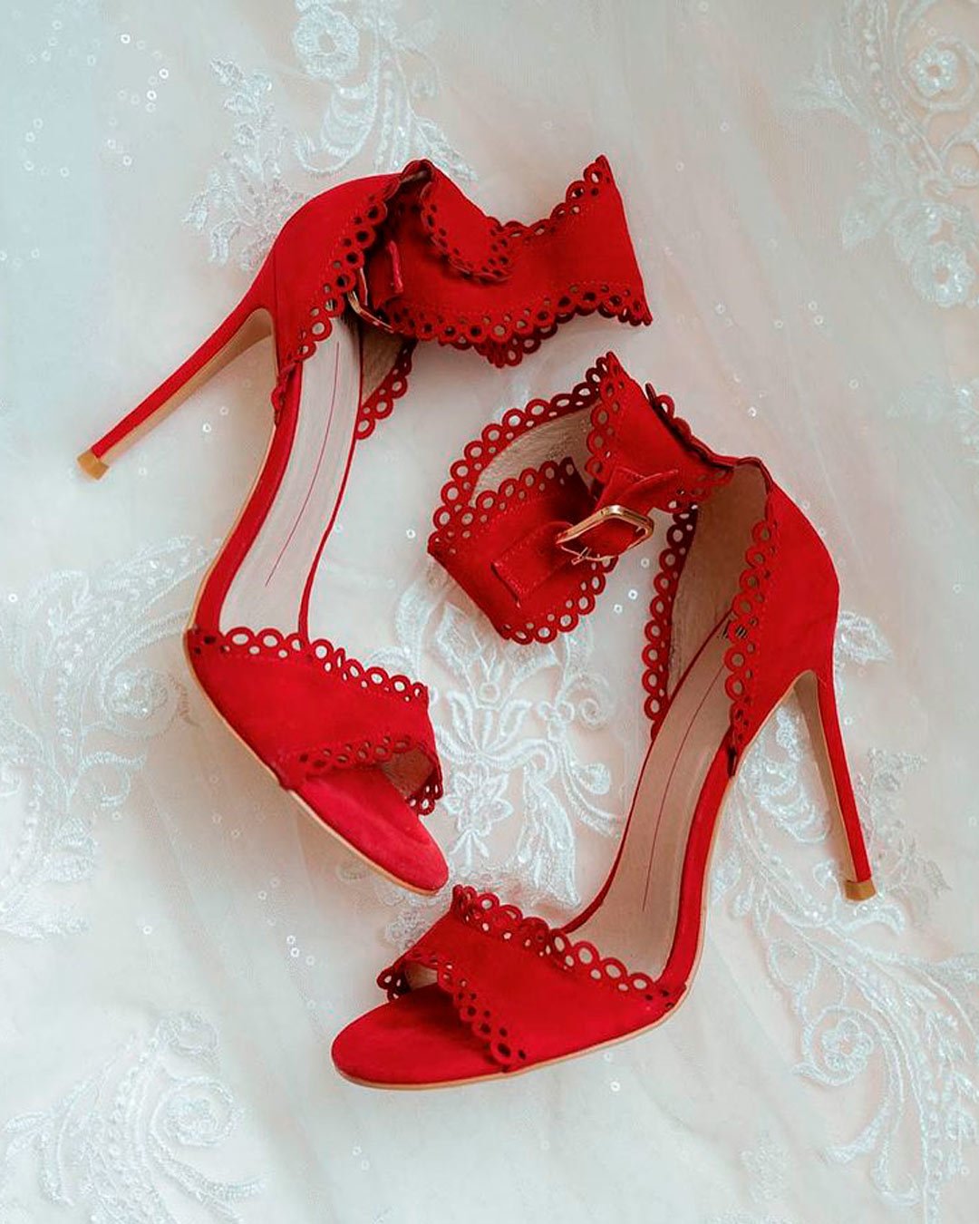 red white wedding colors shoes