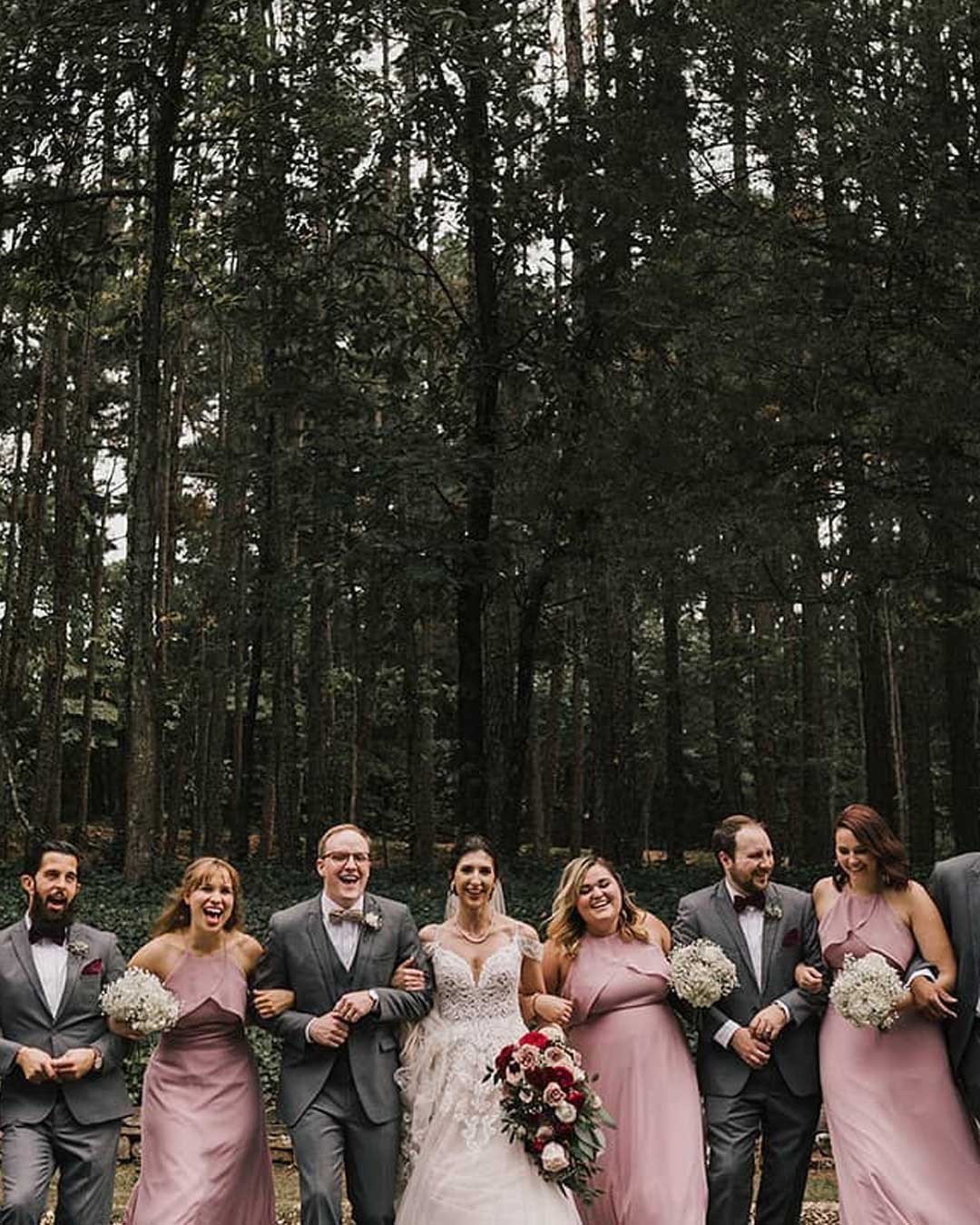 summer wedding colors dusty pink gray