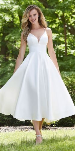 mori lee tea length wedding dress