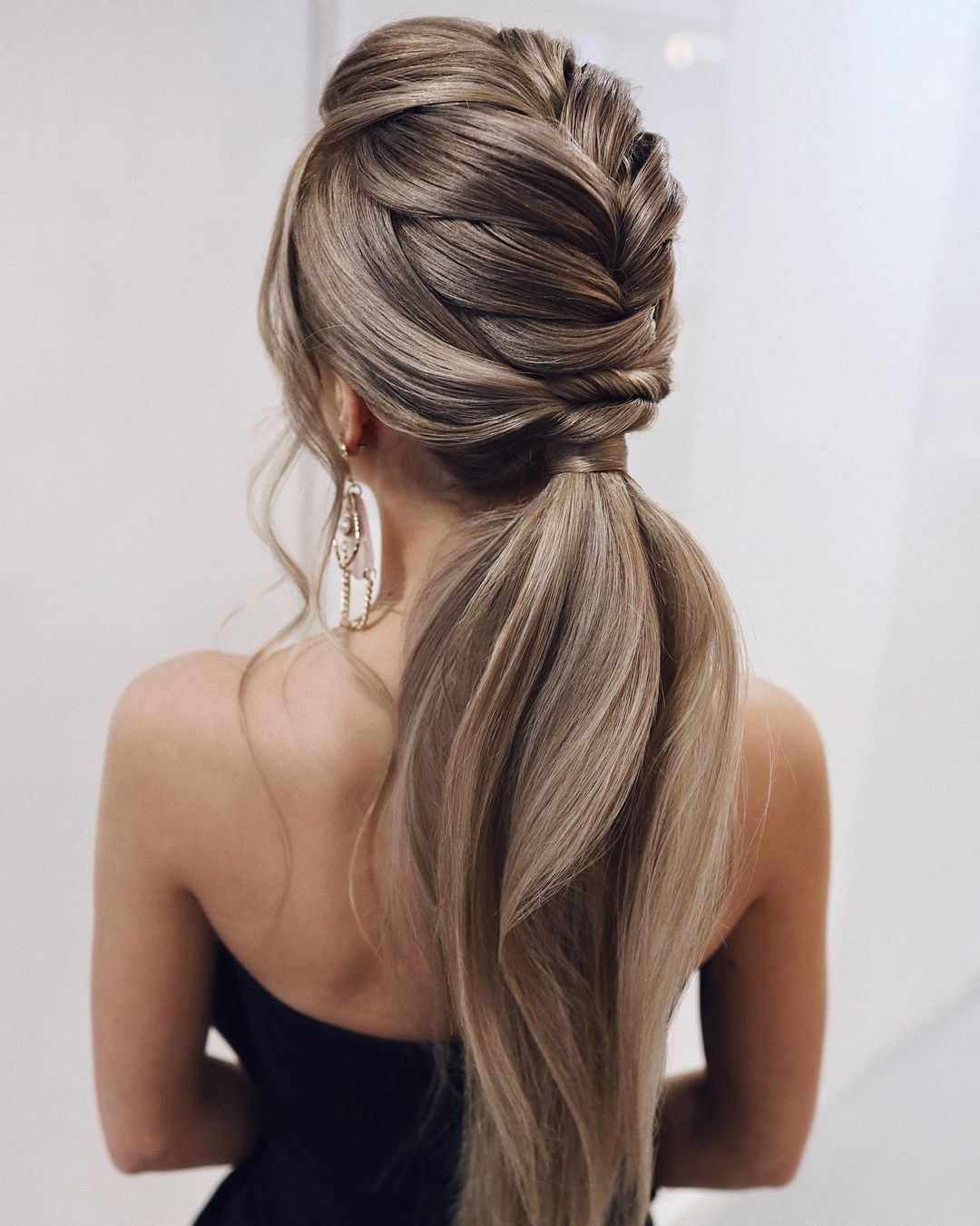 wedding hairstyles for long hair bridesmaid