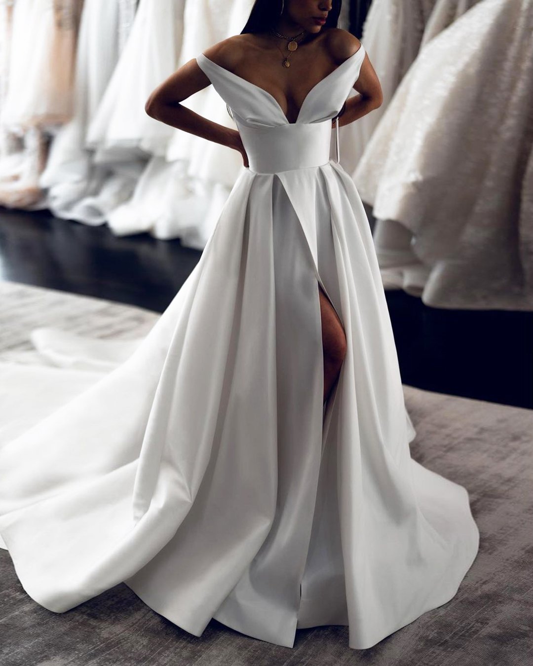 best wedding dresses simple sweetheart neckline romantic leahdagloria