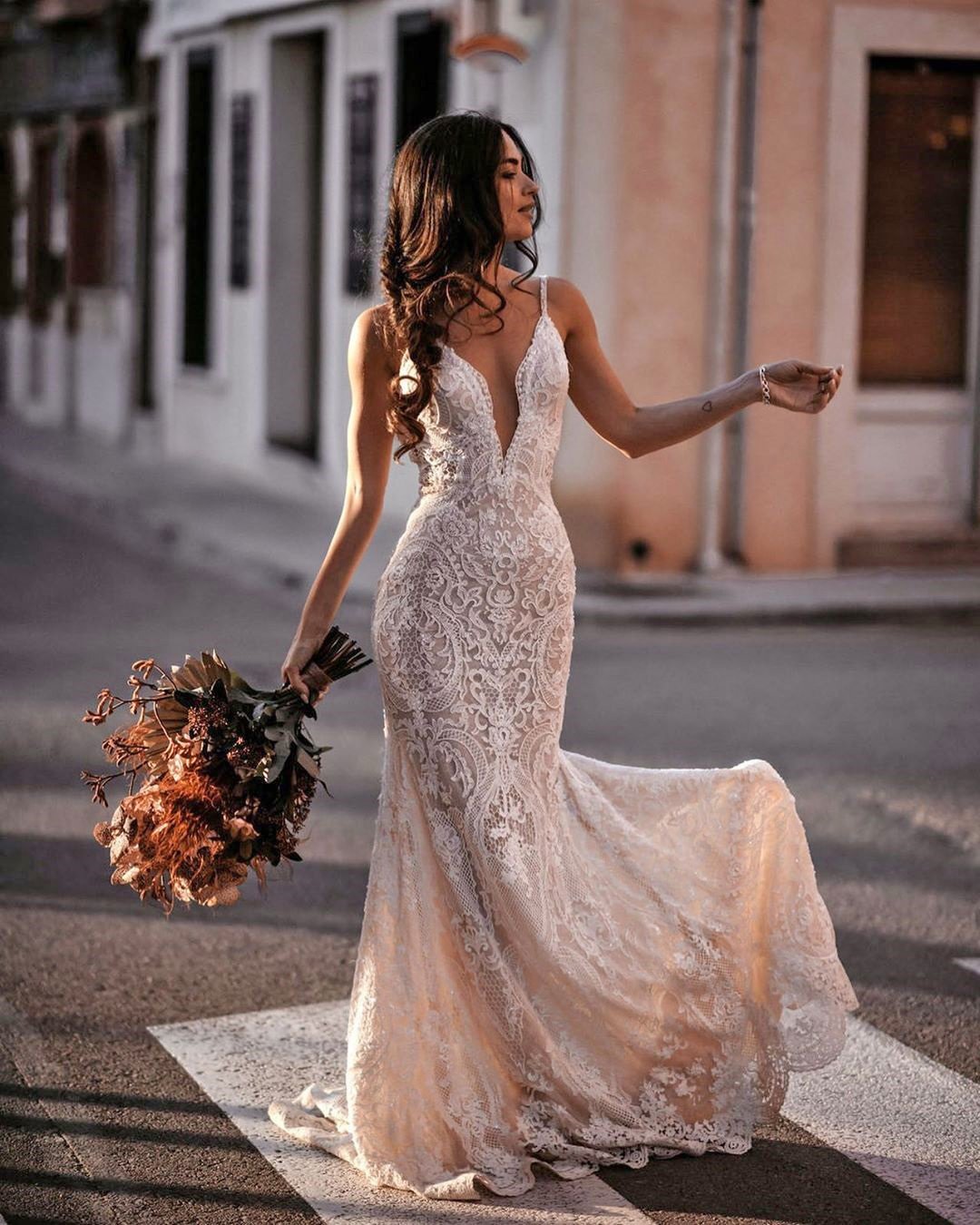 best wedding dresses with spaghetti straps full lace beach galialahav