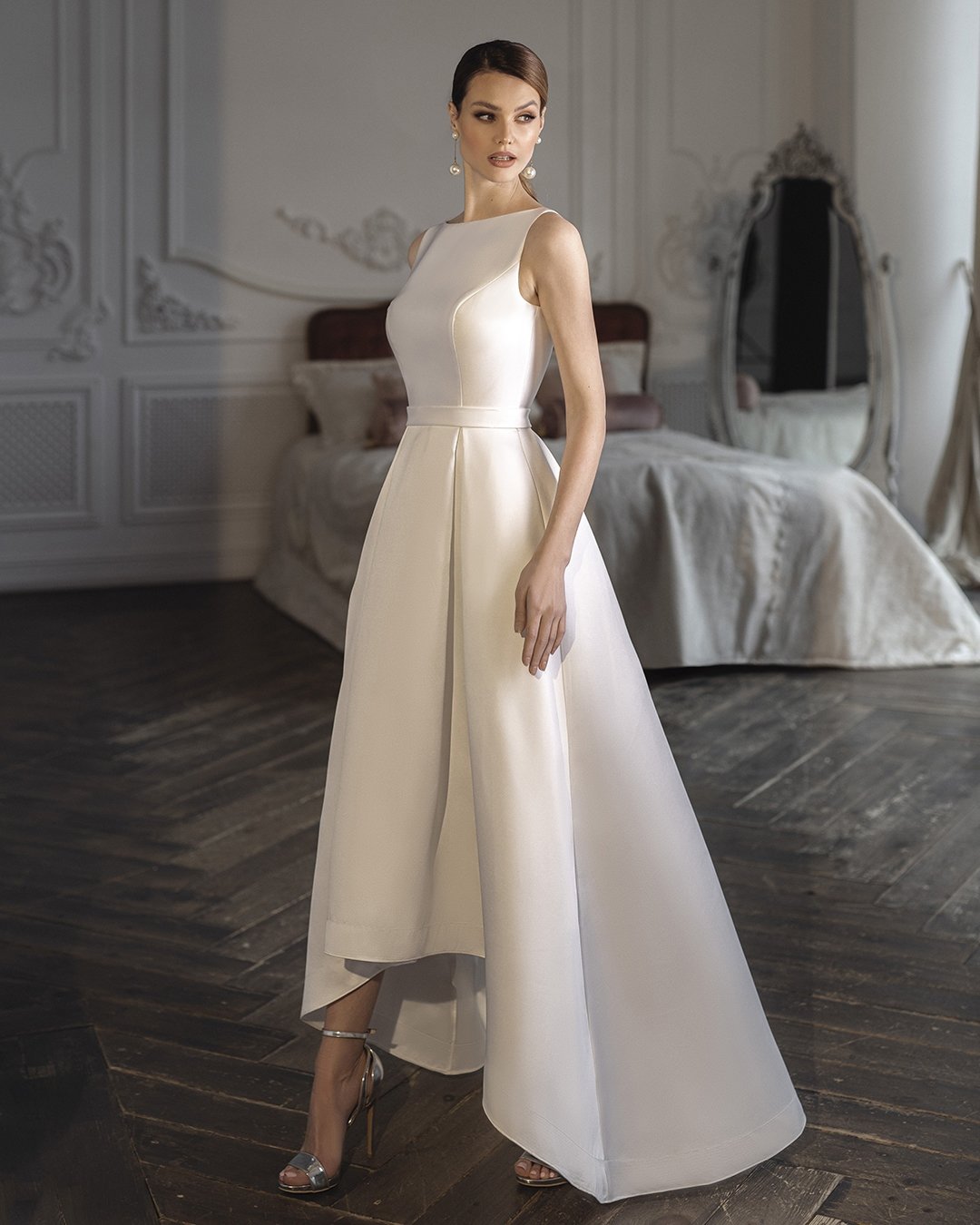 high low wedding dresses simple modest sleveless noranaviano