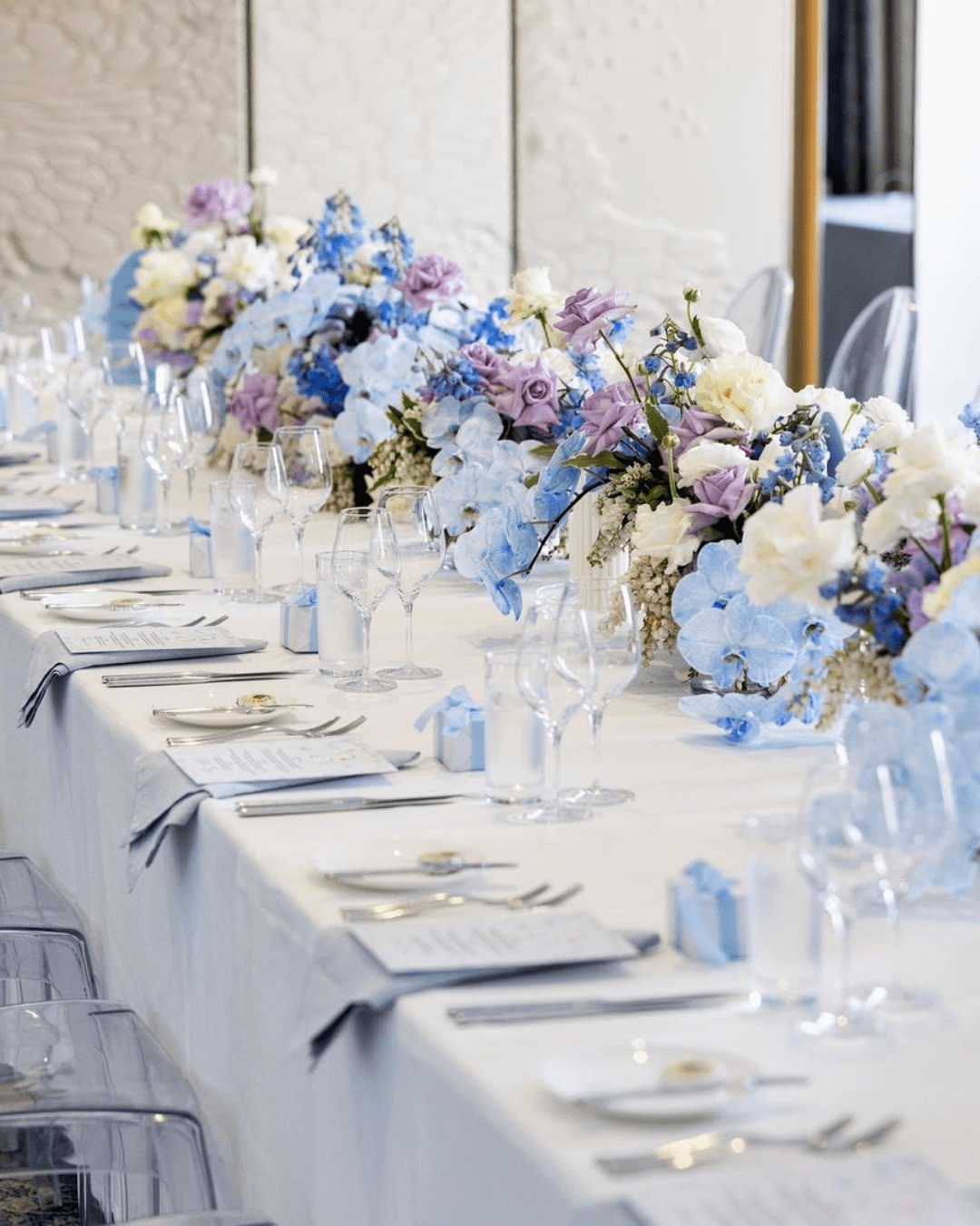 how to choose wedding colors popular winter color combinations white blue orchid