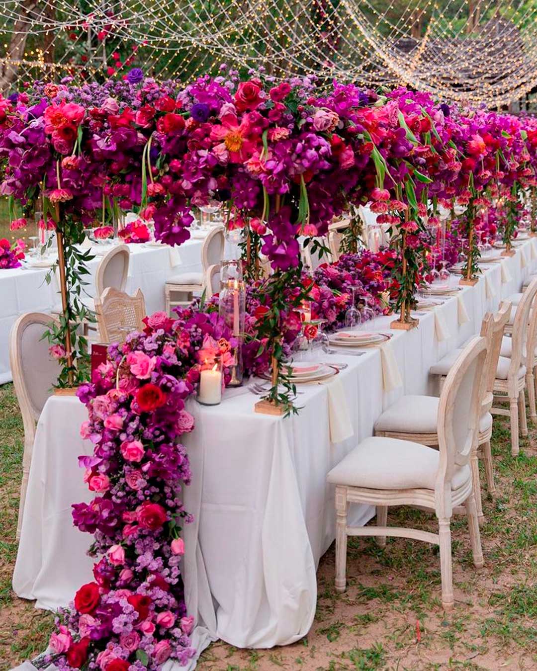 how to choose wedding colors table running
