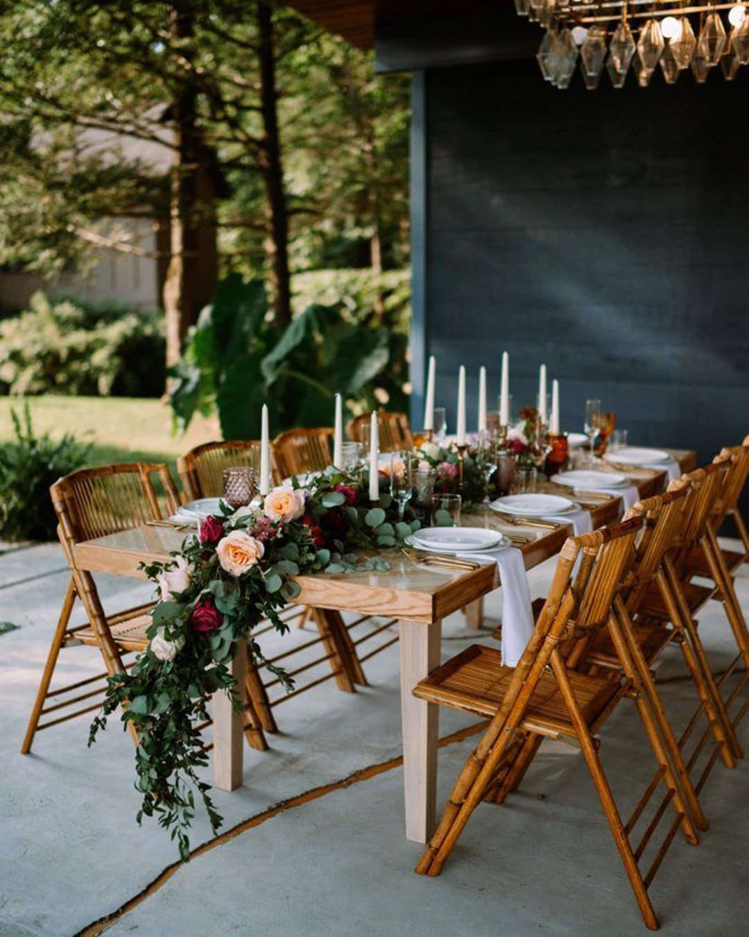 micro wedding venues backyard table flower tablerunner withloveandembers