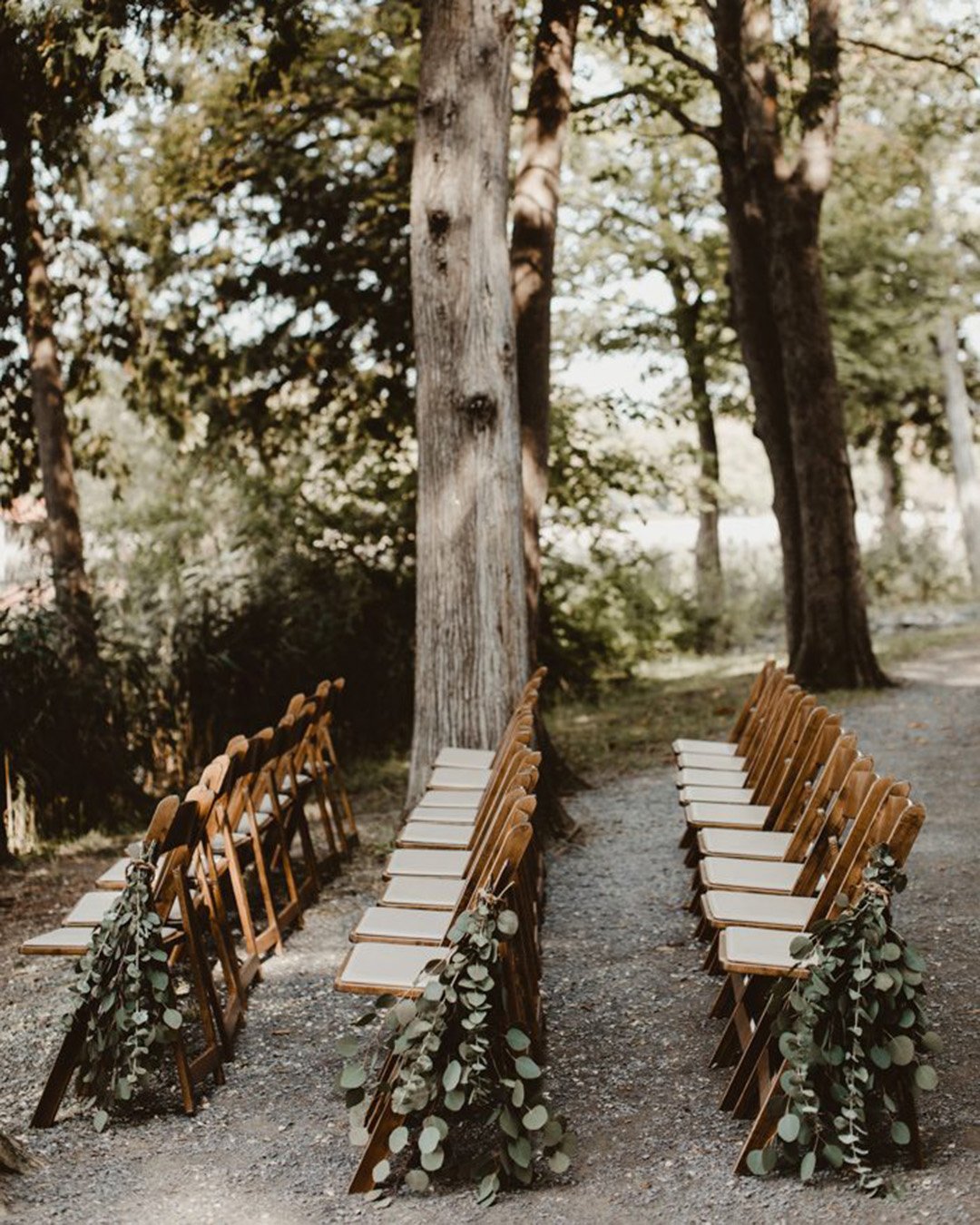 micro wedding venues ceremony chairs with greenery in park hazel eyes