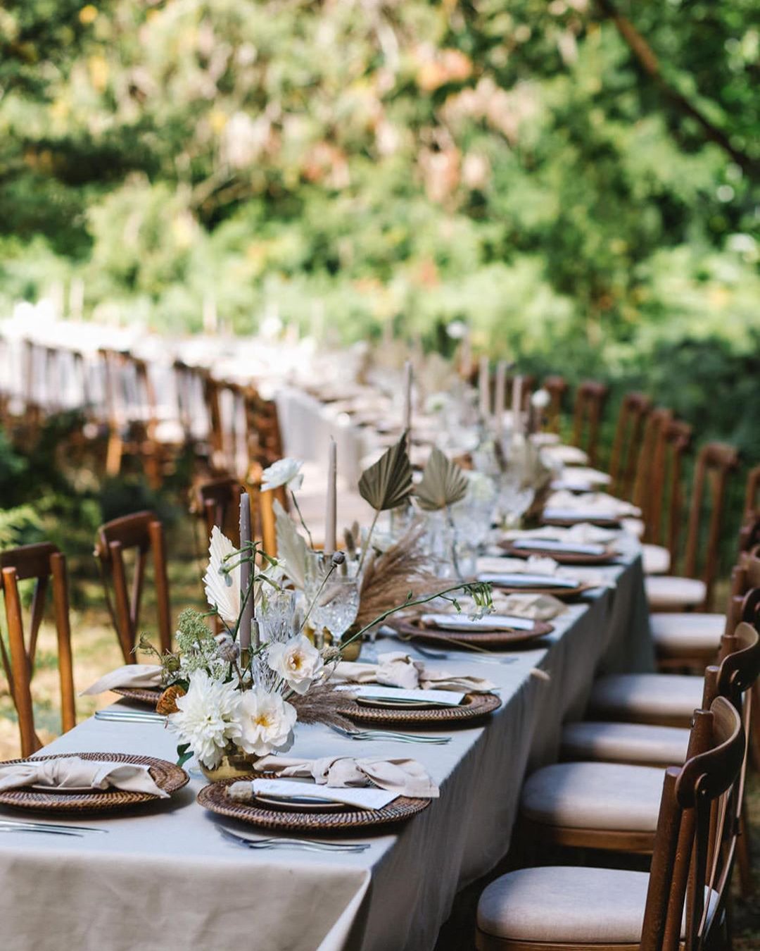 micro wedding venues long table in woods debsalexanderphoto