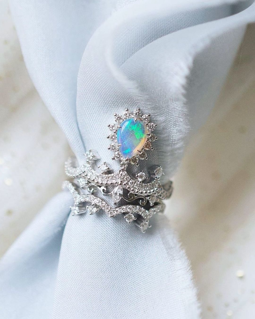 opal engagement rings pear cut rings2
