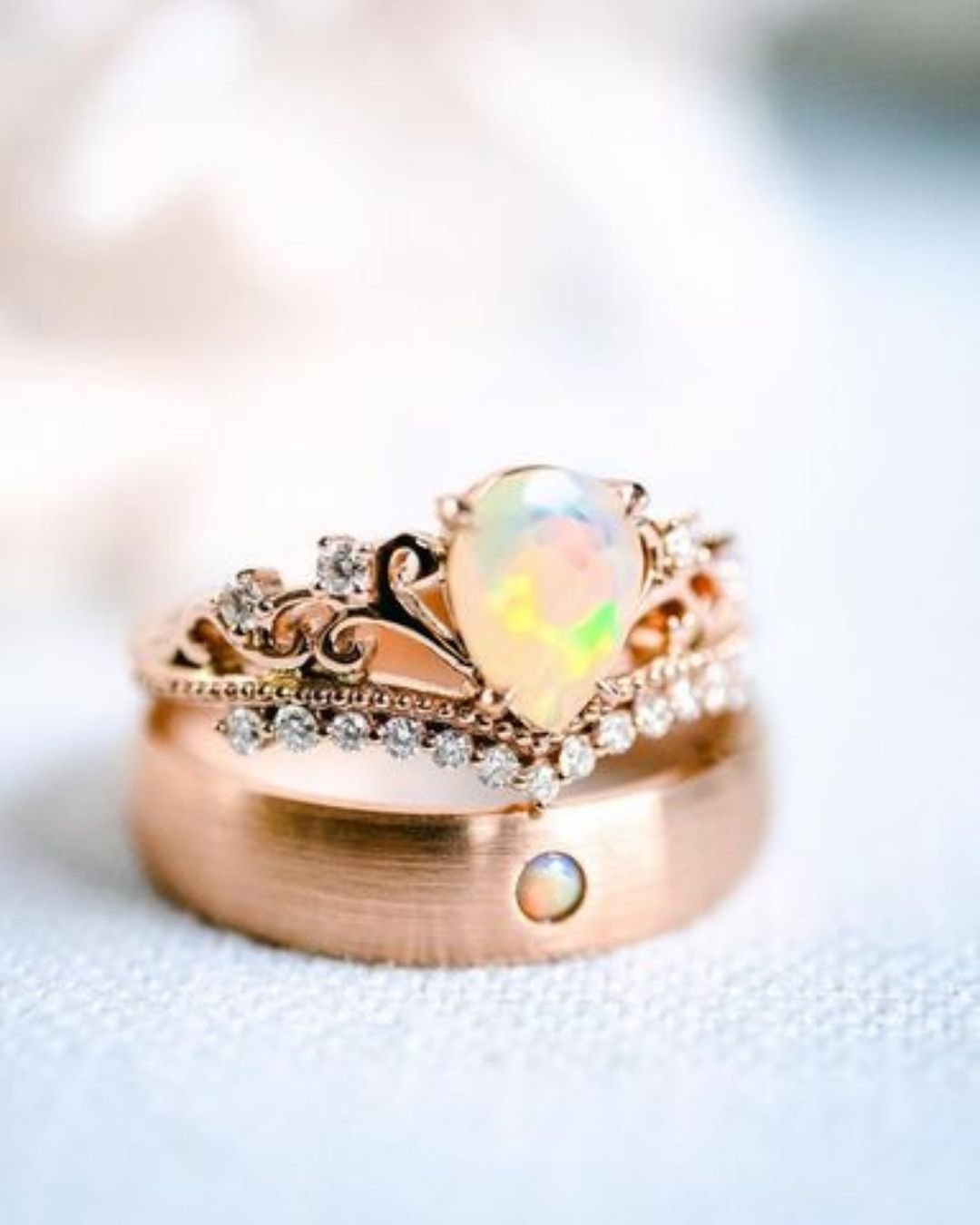 opal engagement rings rose gold rings2
