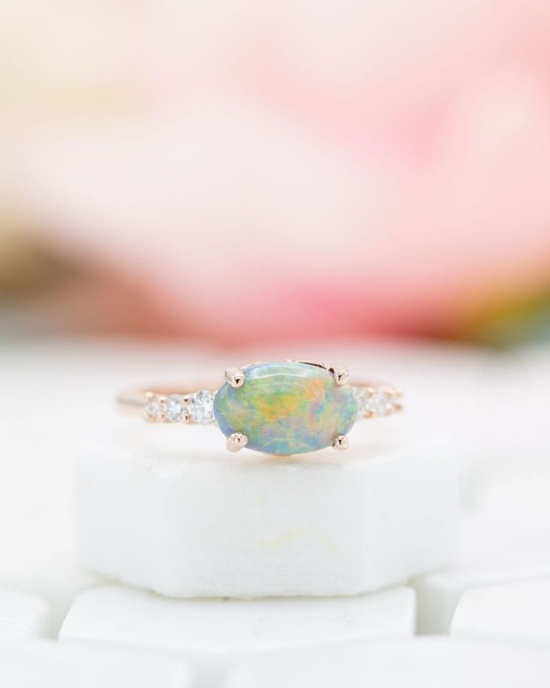 opal engagement rings simple rings