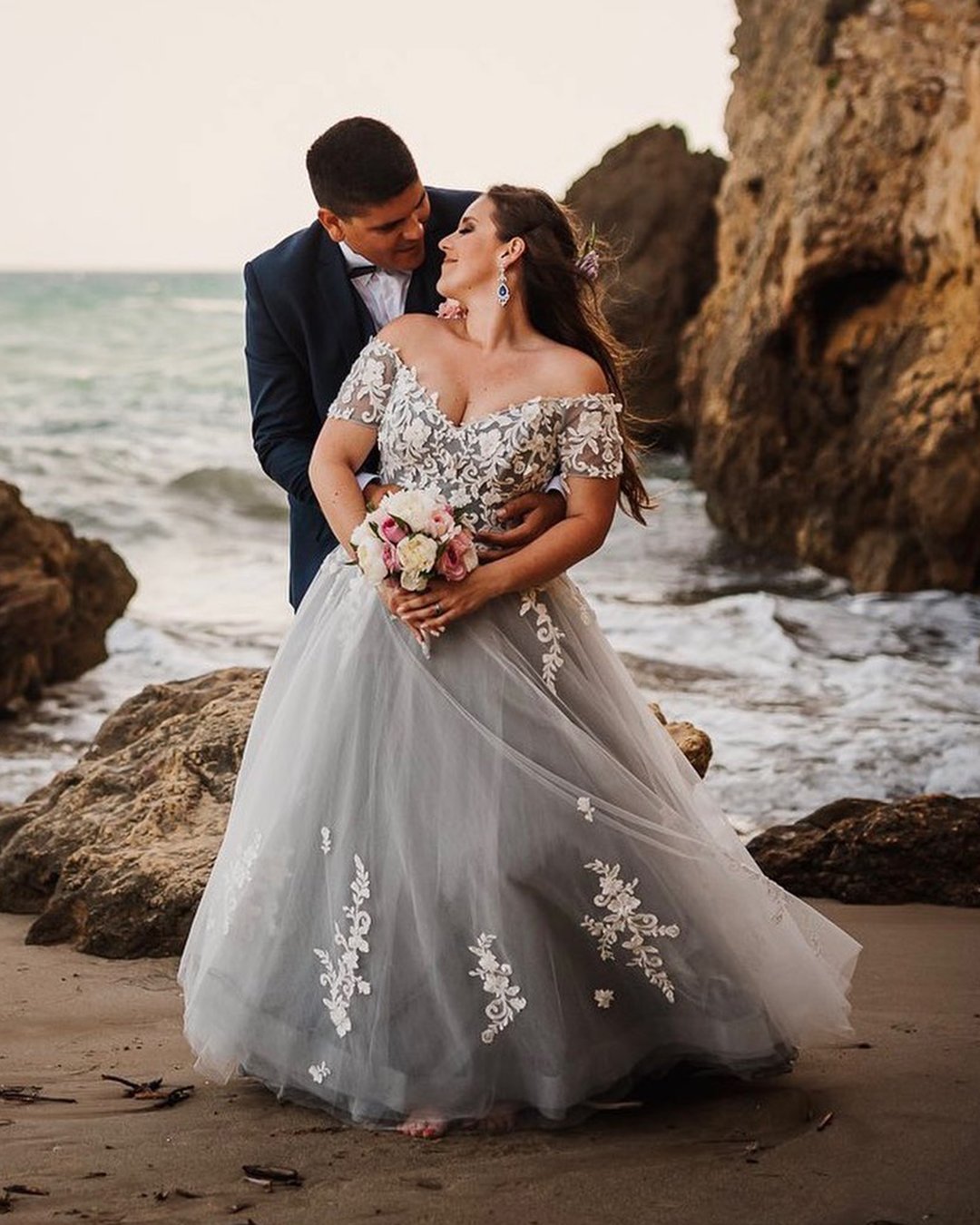plus size wedding dresses not white