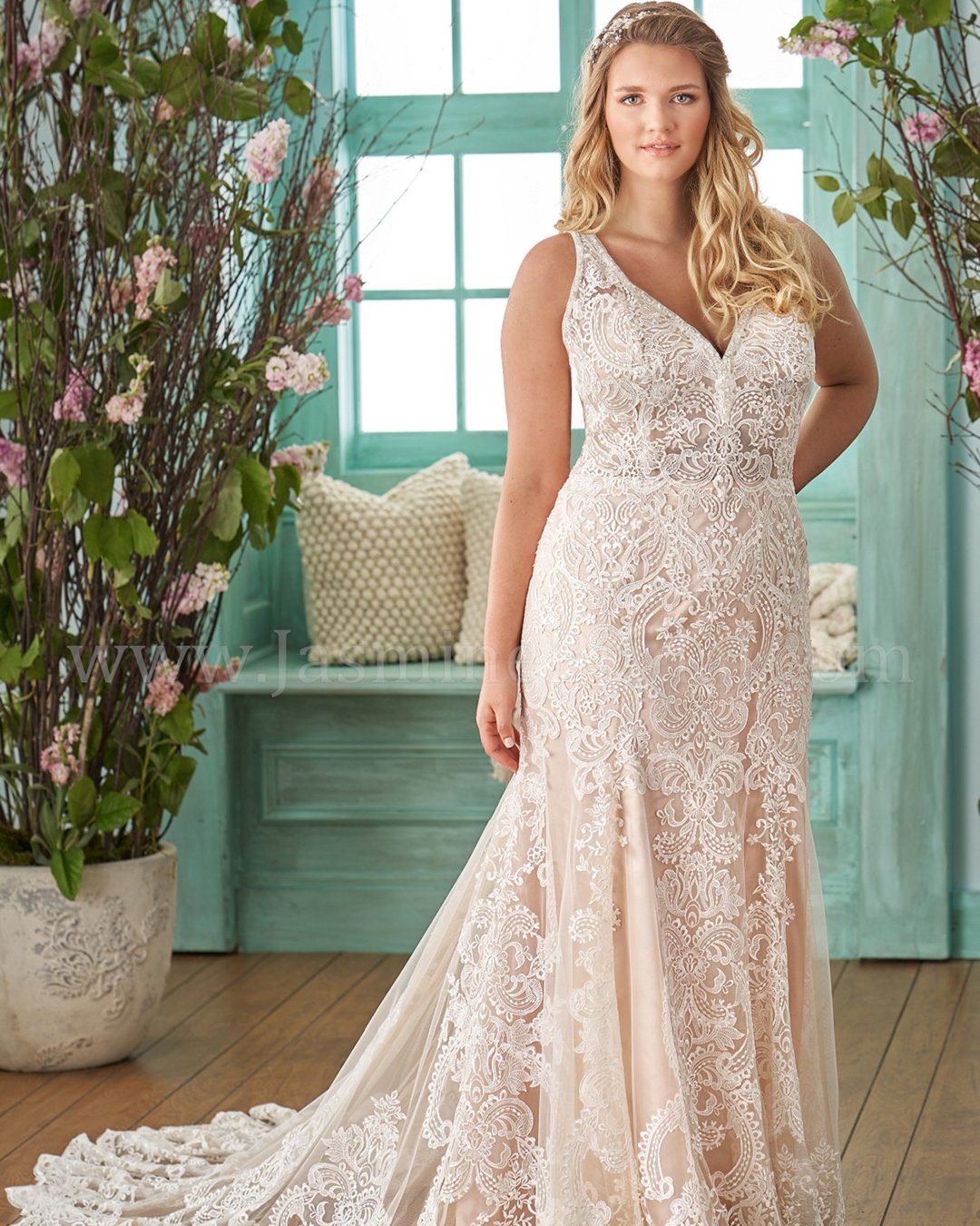 plus size wedding dresses sheath lace sexy beach country jasminebridal