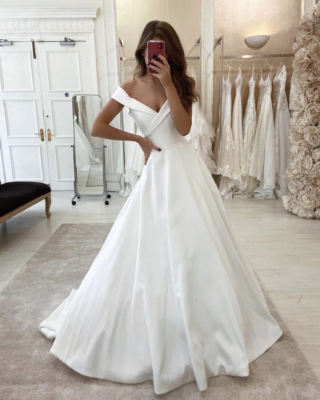 a line wedding dresses simple v neckline country suzanneneville
