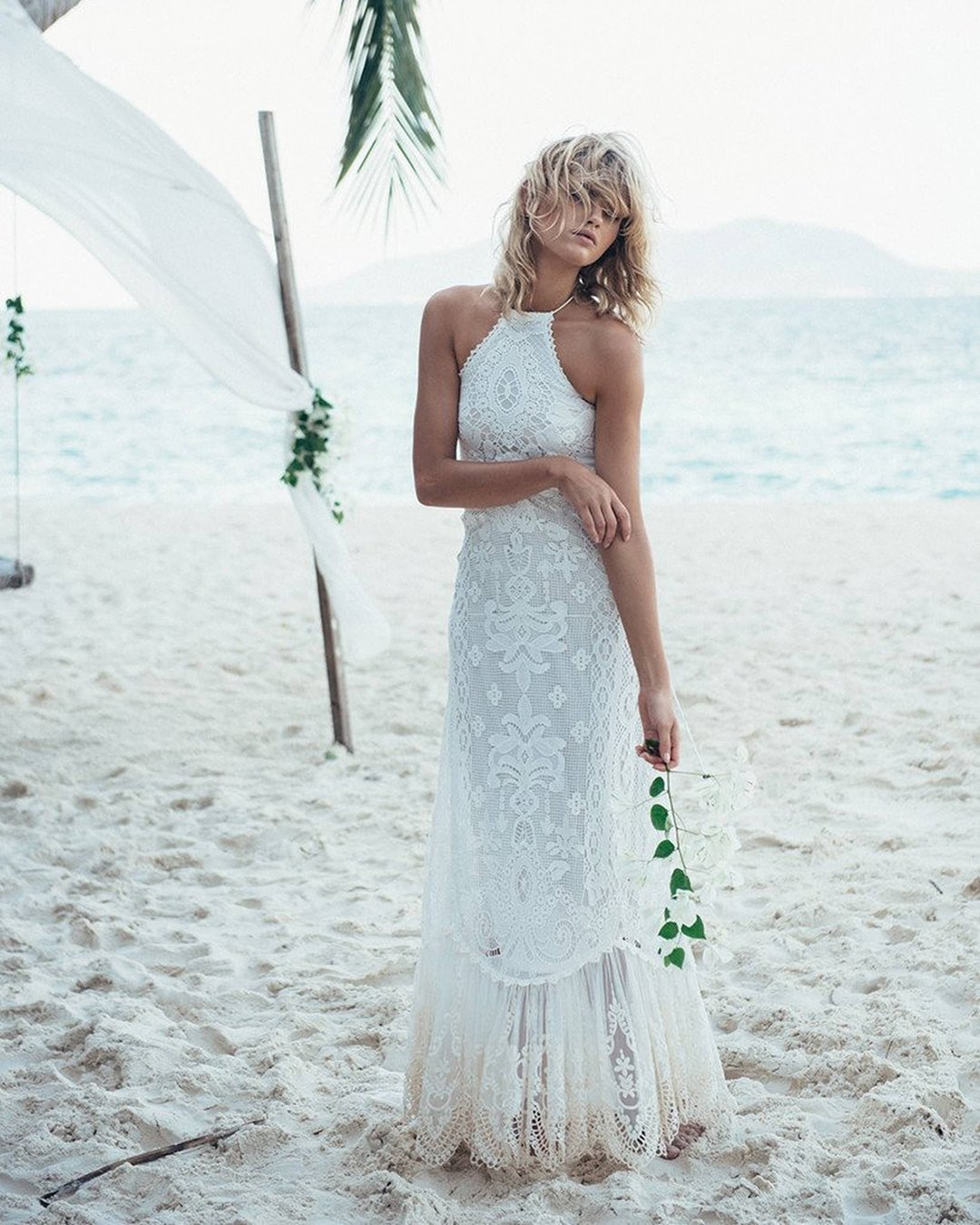 beach bridal dress