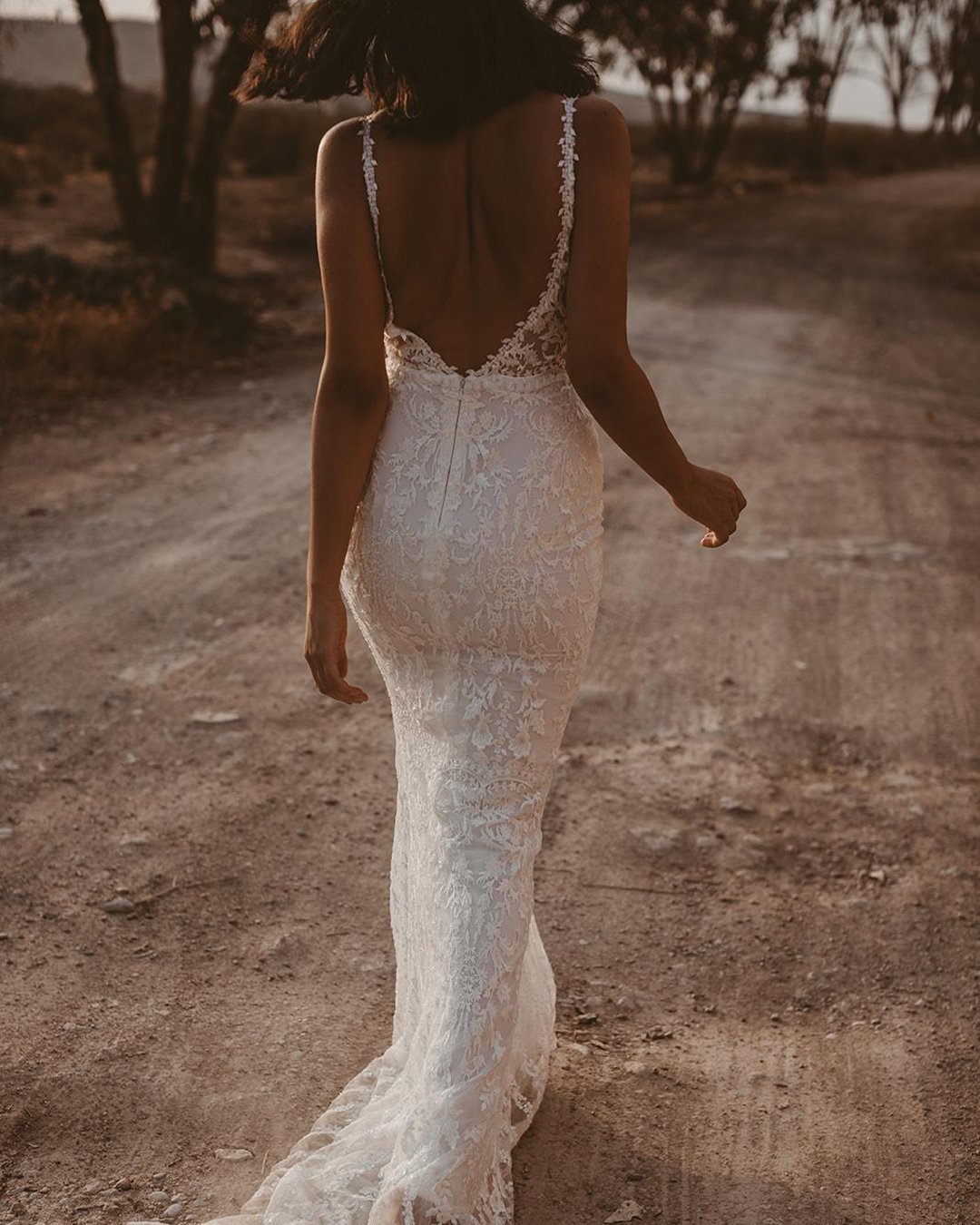 beach wedding dresses sheath with spaghetti straps lace rustic made with love