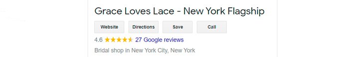 best bridal salon in NYC grace loves lace review
