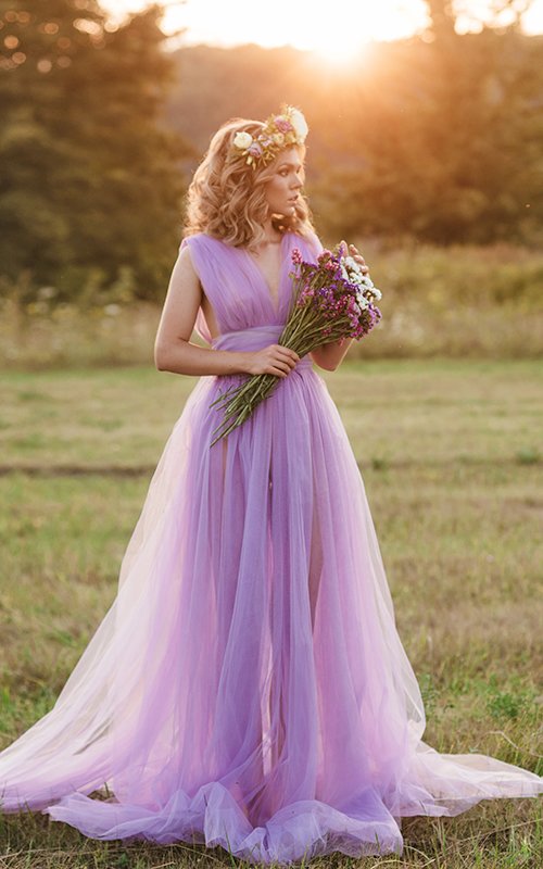 Unique Purple Wedding Dresses