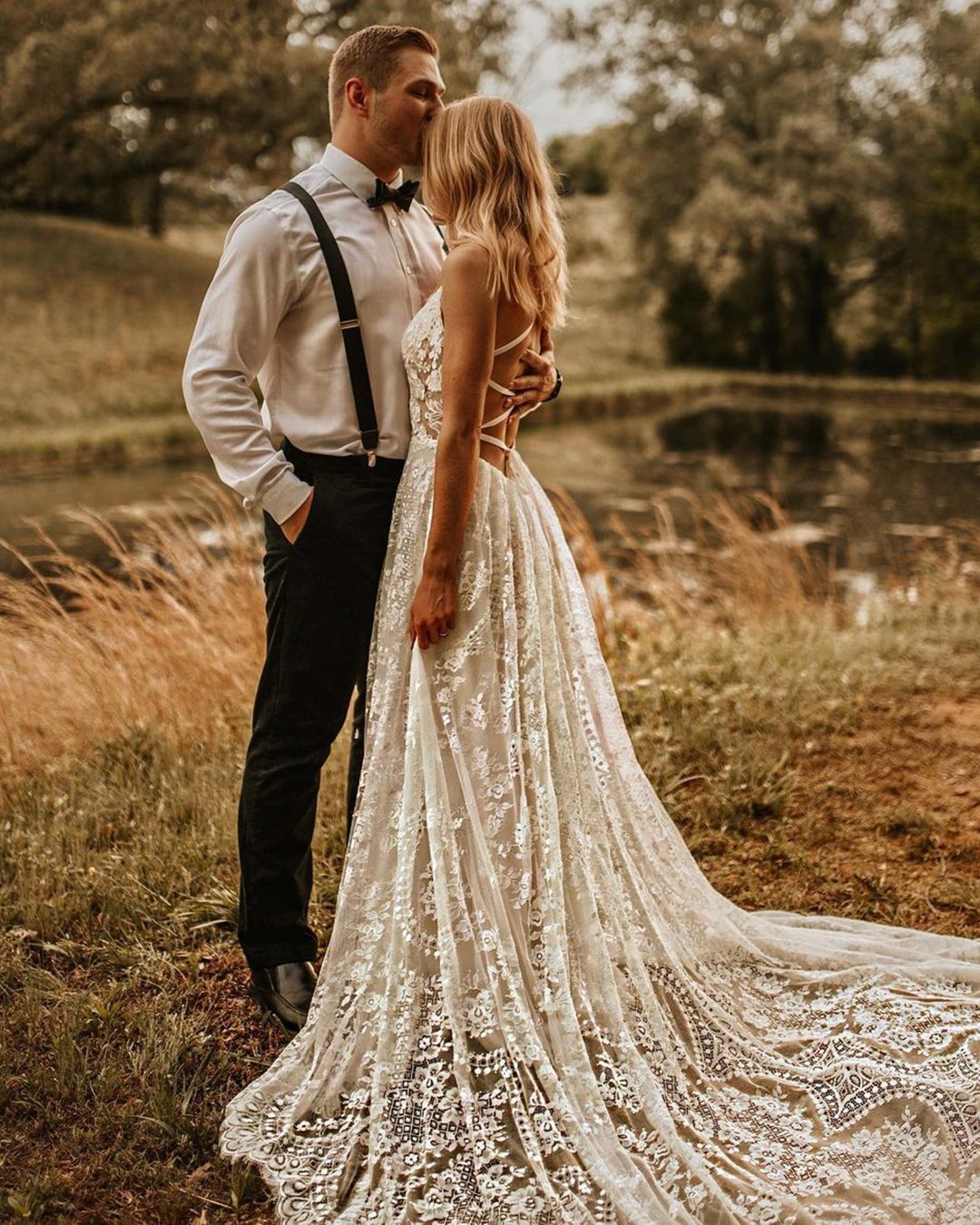 country style wedding dresses a line open back lace barn floraandlane