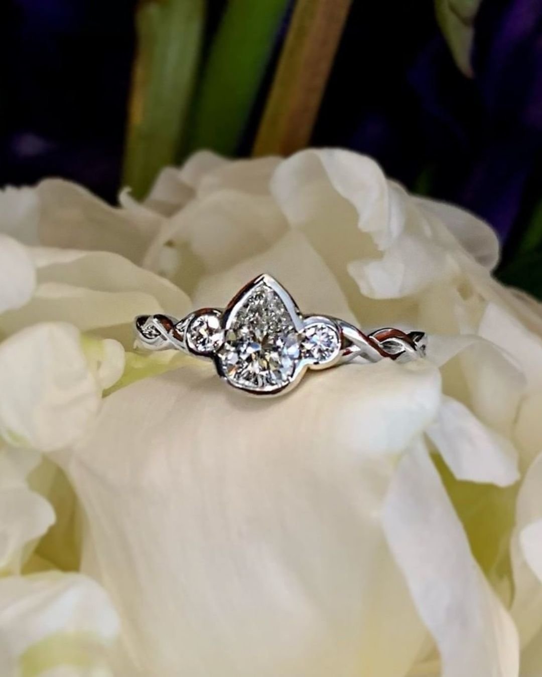 engagement ring shapes pear rings