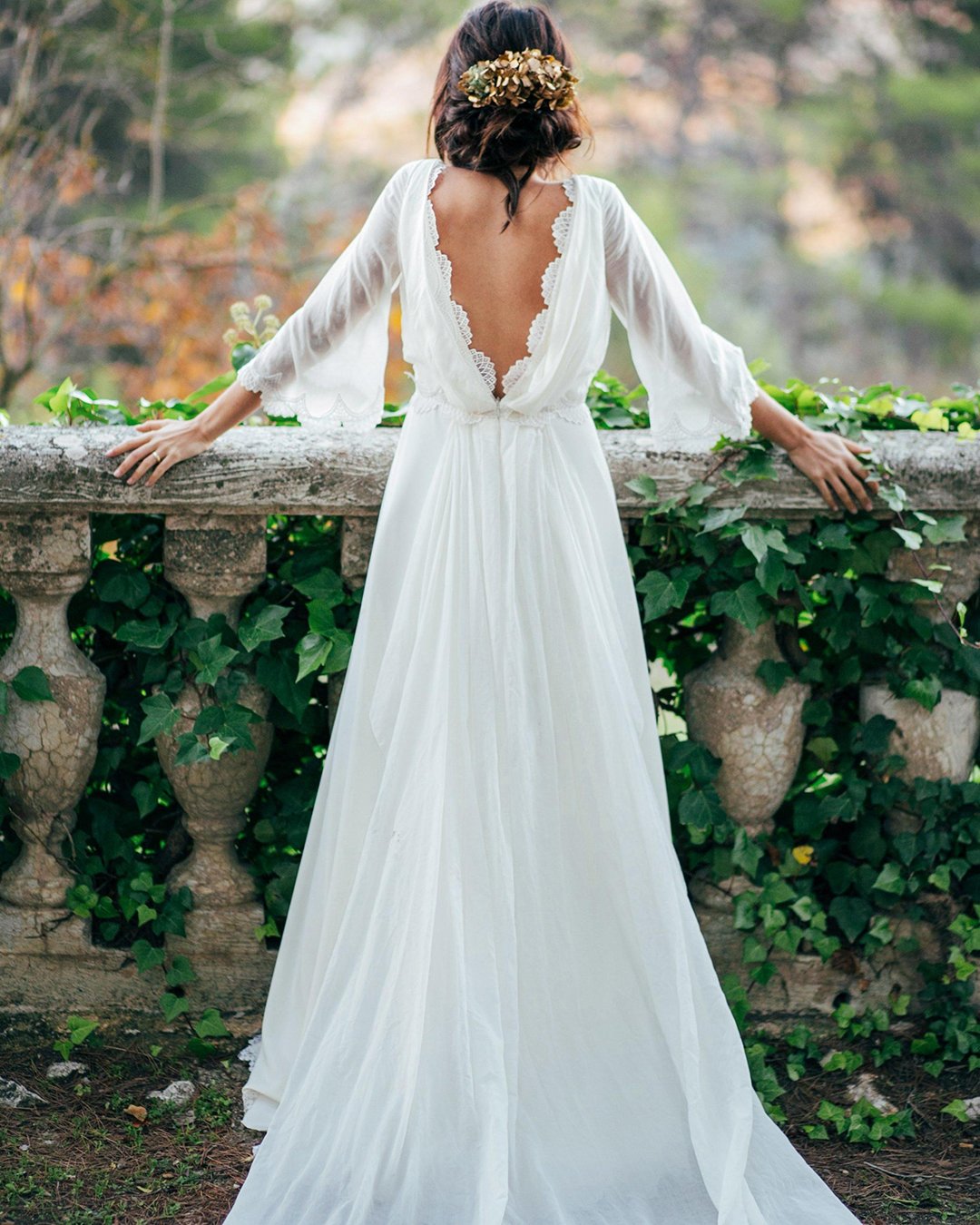 fashion forward wedding dresses a line v back simple greek kiwo style