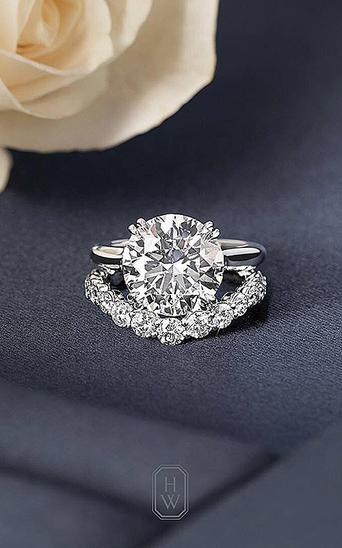 harry winston engagement rings wedding set diamond solitaire round cut main