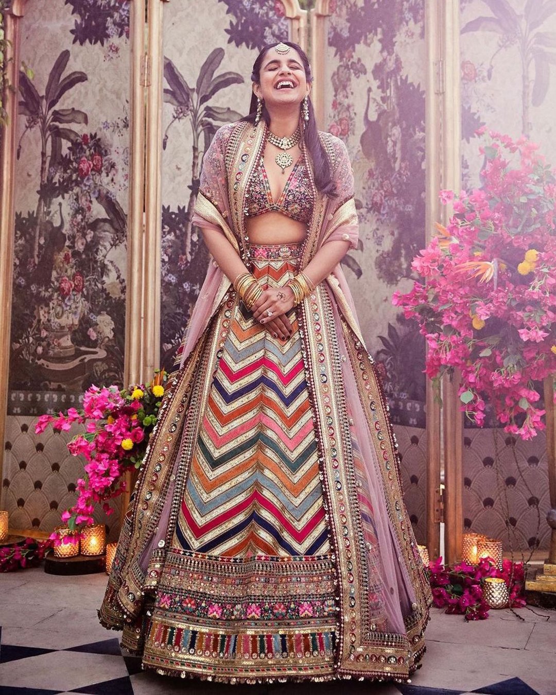 indian wedding dresses colored fusion with cape lehenga sabyasachiofficial